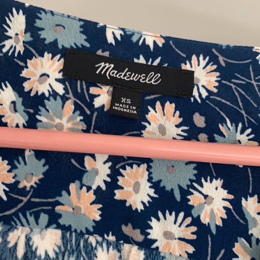 Madewell tie sleeve button down top French floral - Picture 6 of 8